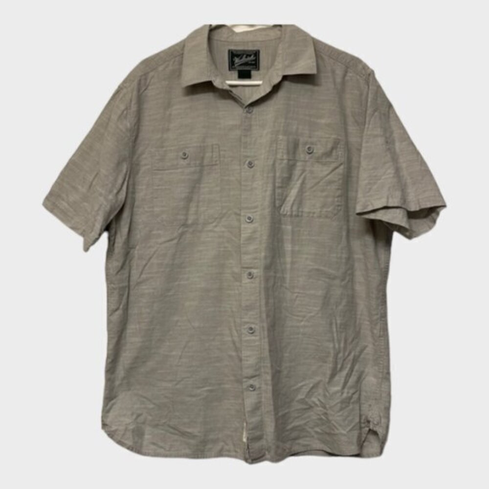Woolrich Outdoor Light Grey Casual Button Down Shirt Size Large EUC #4234